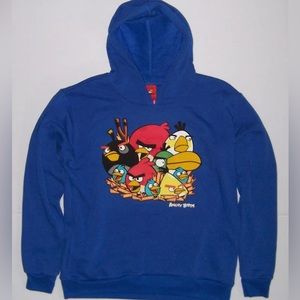 Vintage Y2K Angry Birds Blue Hoodie